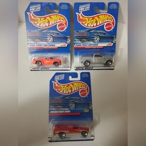 HOT WHEELS LOT OF 3 CARS COLLECTOR #634 #085 #797 DODGE SIDEWINDER RAM P-Wagon